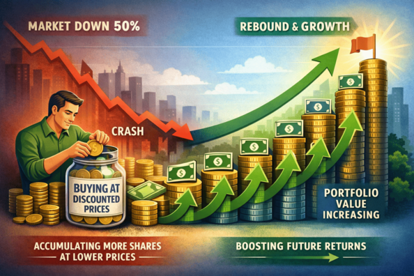 What If You Continue Investing After a 50 Percent Crash
